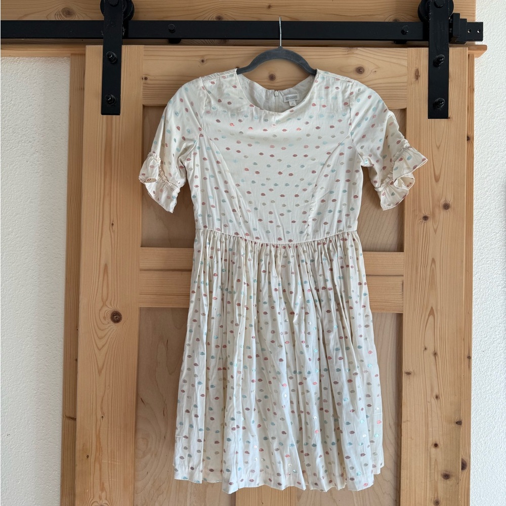 Gymboree Girls Cream Dress with Colorful Pattern